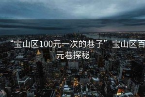“寶山區100元一次的巷子”寶山區百元巷探秘