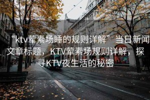 “ktv葷素場睡的規則詳解”當日新聞文章標題，KTV葷素場規則詳解，探尋KTV夜生活的秘密
