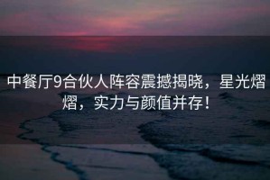 中餐廳9合伙人陣容震撼揭曉，星光熠熠，實力與顏值并存！