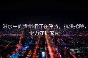 洪水中的貴州榕江在呼救，抗洪搶險，全力守護家園