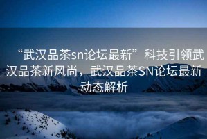 “武漢品茶sn論壇最新”科技引領(lǐng)武漢品茶新風(fēng)尚，武漢品茶SN論壇最新動(dòng)態(tài)解析
