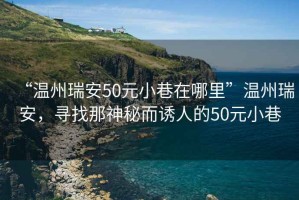 “溫州瑞安50元小巷在哪里”溫州瑞安，尋找那神秘而誘人的50元小巷