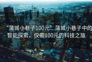 “蒲城小巷子100元”蒲城小巷子中的智能探索，僅需100元的科技之旅