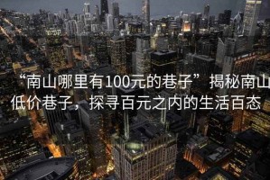 “南山哪里有100元的巷子”揭秘南山低價巷子，探尋百元之內的生活百態(tài)