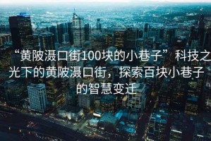 “黃陂灄口街100塊的小巷子”科技之光下的黃陂灄口街，探索百塊小巷子的智慧變遷