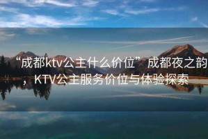 “成都ktv公主什么價位”成都夜之韻，KTV公主服務(wù)價位與體驗探索
