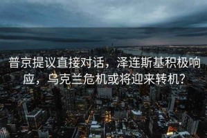 普京提議直接對話，澤連斯基積極響應，烏克蘭危機或將迎來轉機？