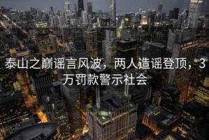泰山之巔謠言風波，兩人造謠登頂，3萬罰款警示社會