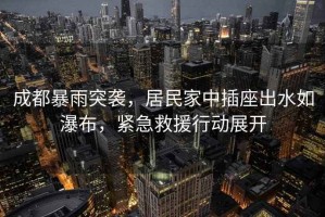 成都暴雨突襲，居民家中插座出水如瀑布，緊急救援行動展開