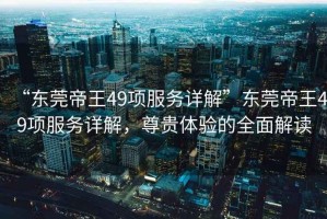 “東莞帝王49項服務詳解”東莞帝王49項服務詳解，尊貴體驗的全面解讀