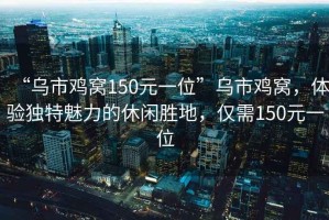 “烏市雞窩150元一位”烏市雞窩，體驗獨特魅力的休閑勝地，僅需150元一位
