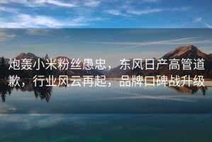 炮轟小米粉絲愚忠，東風(fēng)日產(chǎn)高管道歉，行業(yè)風(fēng)云再起，品牌口碑戰(zhàn)升級(jí)