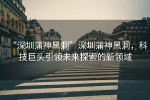 “深圳蒲神黑洞”深圳蒲神黑洞，科技巨頭引領未來探索的新領域