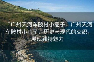 “廣州天河車陂村小巷子”廣州天河車陂村小巷子，歷史與現代的交織，展現獨特魅力