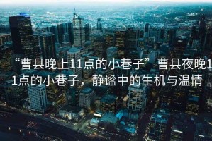“曹縣晚上11點的小巷子”曹縣夜晚11點的小巷子，靜謐中的生機與溫情