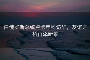 白俄羅斯總統盧卡申科訪華，友誼之橋再添新景