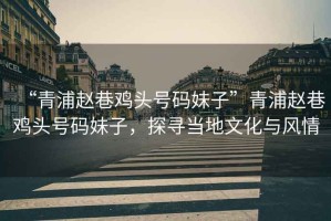 “青浦趙巷雞頭號碼妹子”青浦趙巷雞頭號碼妹子，探尋當地文化與風情