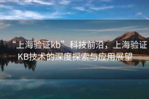 “上海驗證kb”科技前沿，上海驗證KB技術的深度探索與應用展望
