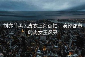 劉亦菲黑色皮衣上海街拍，演繹都市時尚女王風(fēng)采