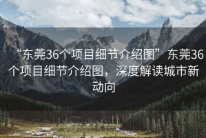 “東莞36個項目細節(jié)介紹圖”東莞36個項目細節(jié)介紹圖，深度解讀城市新動向