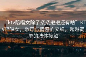 “ktv陪唱女除了摟摟抱抱還有啥”KTV陪唱女，歌聲與情感的交織，超越簡單的肢體接觸