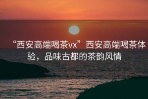 “西安高端喝茶vx”西安高端喝茶體驗，品味古都的茶韻風情
