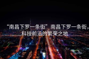 “南昌下羅一條街”南昌下羅一條街，科技前沿的繁榮之地