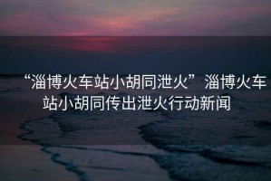 “淄博火車站小胡同泄火”淄博火車站小胡同傳出泄火行動新聞