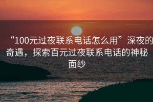 “100元過夜聯系電話怎么用”深夜的奇遇，探索百元過夜聯系電話的神秘面紗