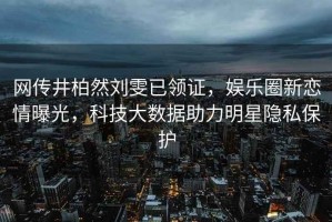 網傳井柏然劉雯已領證，娛樂圈新戀情曝光，科技大數據助力明星隱私保護