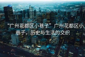 “廣州花都區(qū)小巷子”廣州花都區(qū)小巷子，歷史與生活的交織