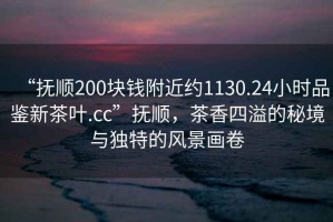 “撫順200塊錢附近約1130.24小時品鑒新茶葉.cc”撫順，茶香四溢的秘境與獨特的風景畫卷