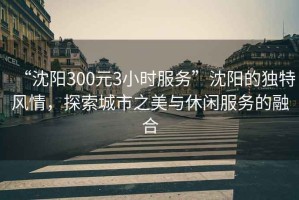 “沈陽300元3小時服務”沈陽的獨特風情，探索城市之美與休閑服務的融合