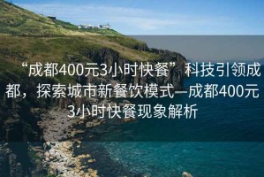 “成都400元3小時快餐”科技引領成都，探索城市新餐飲模式—成都400元3小時快餐現象解析