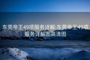東莞帝王49項服務詳解:東莞帝王49項服務詳解圖高清圖
