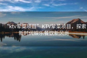 “ktv葷菜項目”KTV葷菜項目，探索新時代娛樂餐飲新風尚