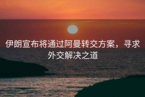 伊朗宣布將通過阿曼轉交方案，尋求外交解決之道
