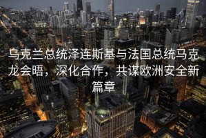 烏克蘭總統澤連斯基與法國總統馬克龍會晤，深化合作，共謀歐洲安全新篇章
