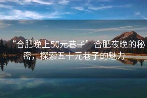 “合肥晚上50元巷子”合肥夜晚的秘密，探索五十元巷子的魅力