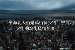 “寧海北大街是雞街多少錢”寧海北大街的雞街風情與變遷
