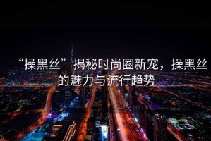 “操黑絲”揭秘時(shí)尚圈新寵，操黑絲的魅力與流行趨勢(shì)