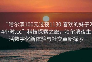 “哈爾濱100元過夜1130.喜歡的妹子24小時.cc”科技探索之旅，哈爾濱夜生活數字化新體驗與社交革新探索