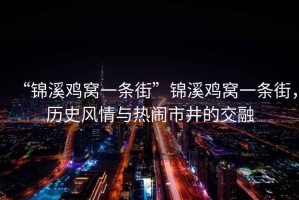 “錦溪雞窩一條街”錦溪雞窩一條街，歷史風情與熱鬧市井的交融