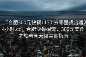 “合肥300元快餐1130.去哪里找合適24小時.cc”合肥快餐探索，300元美食之旅與全天候美食指南