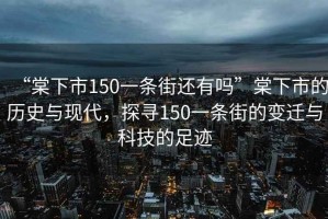 “棠下市150一條街還有嗎”棠下市的歷史與現代，探尋150一條街的變遷與科技的足跡