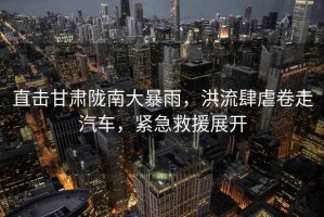 直擊甘肅隴南大暴雨，洪流肆虐卷走汽車，緊急救援展開