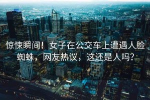 驚悚瞬間！女子在公交車上遭遇人臉蜘蛛，網友熱議，這還是人嗎？