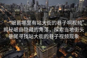 “岷縣哪里有站大街的巷子啊視頻”揭秘岷縣隱藏的角落，探索當地街頭巷尾尋找站大街的巷子視頻現象