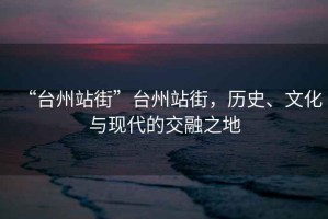 “臺州站街”臺州站街，歷史、文化與現代的交融之地