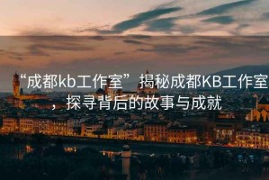 “成都kb工作室”揭秘成都KB工作室，探尋背后的故事與成就